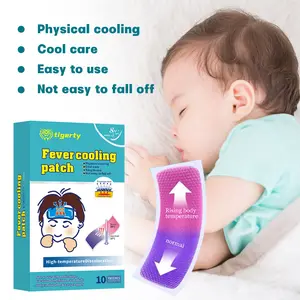 tigerty Fever Cooling Gel Patch for Fever Relief - 10 Pads/Box | Instant Temperature Relief for All Ages | Non-Medicated with Menthol & Hydrating Glycerin | Safe & Reusable | color-changing by Temperature change