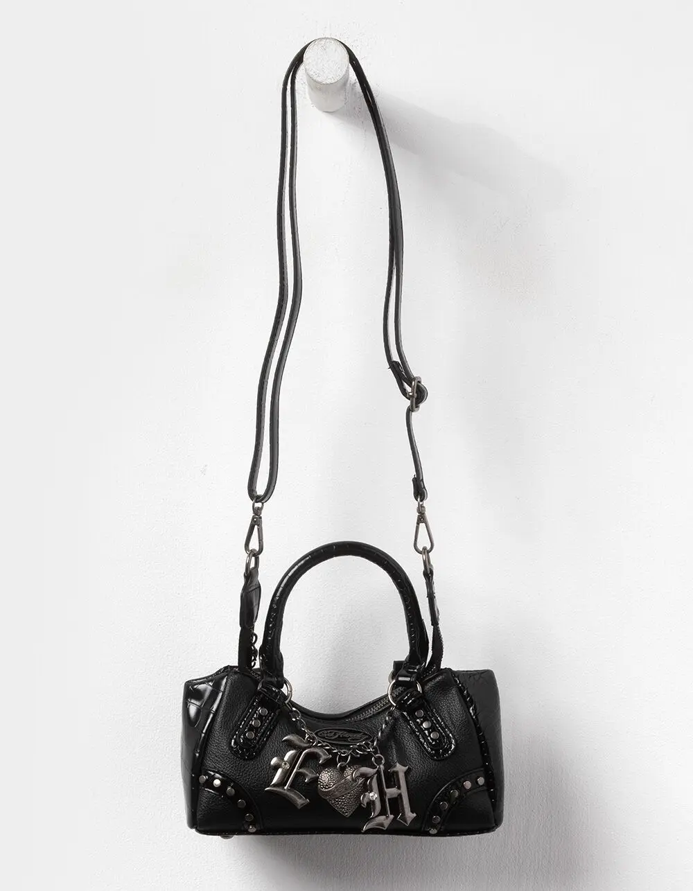 ED HARDY Womens Satchel Bag, Black ED HARDY Womens Satchel Bag, Black
