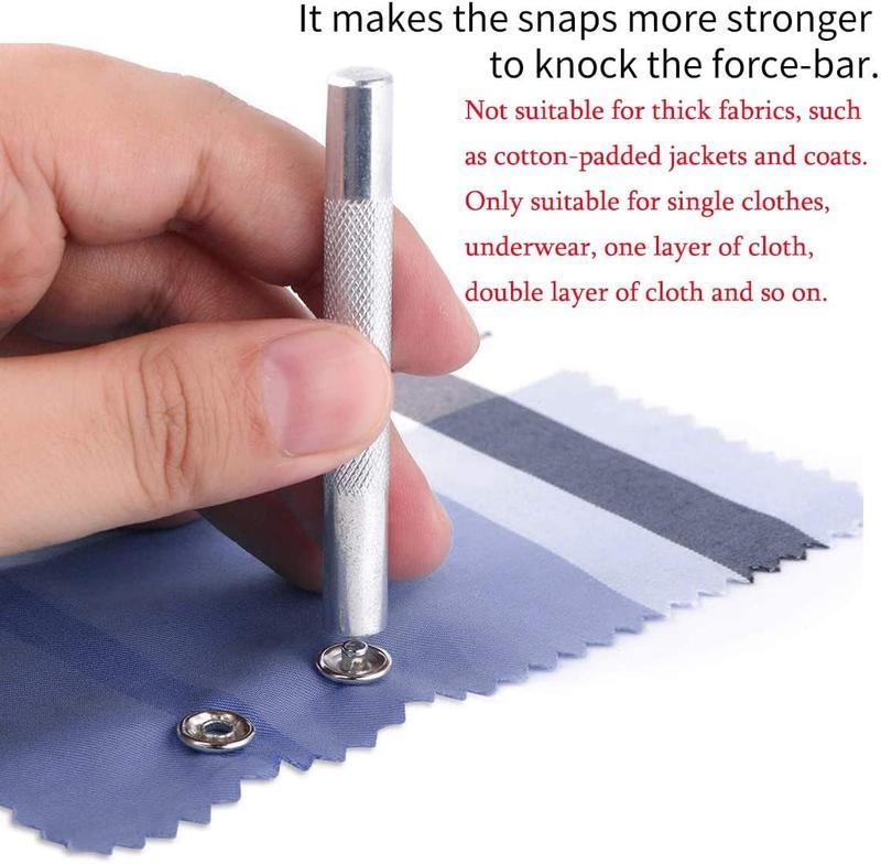 Including 100pcs Invisible Colored Metal Buckle & 1 Count Manual Pressure Pliers,Household Sewing Accessories for DIY Handicraft Clothing & Hat,Buttons & Pliers Tool Kit,Seamless Stitching Sewing Kit Tools,Sewing Supplies Crafts