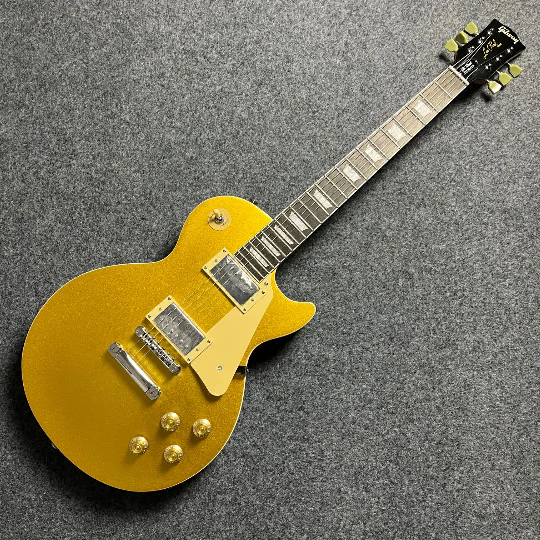 GIB Gold LP Electric Guitar - Rosewood Fingerboard, Mahogany Body, HH Pickups, Yellow Pickguards, Professional for Rock Music Performance