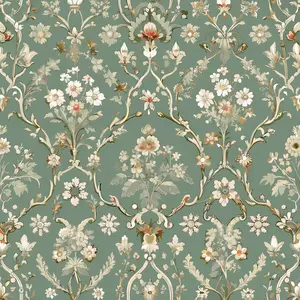 Floral Self-Adhesive Wallpaper Roll, Removable and Easy Installation, Waterproof and Stain Resistant, Ideal for Living Room Bedroom Kitchen