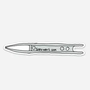 Net Needle Vinyl Sticker