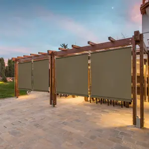 Outdoor Roller Shade & Patio Blinds | 90% UV Protection Sun Shade | 220GSM Privacy Screen for Porch, Deck & Pergola Canopy