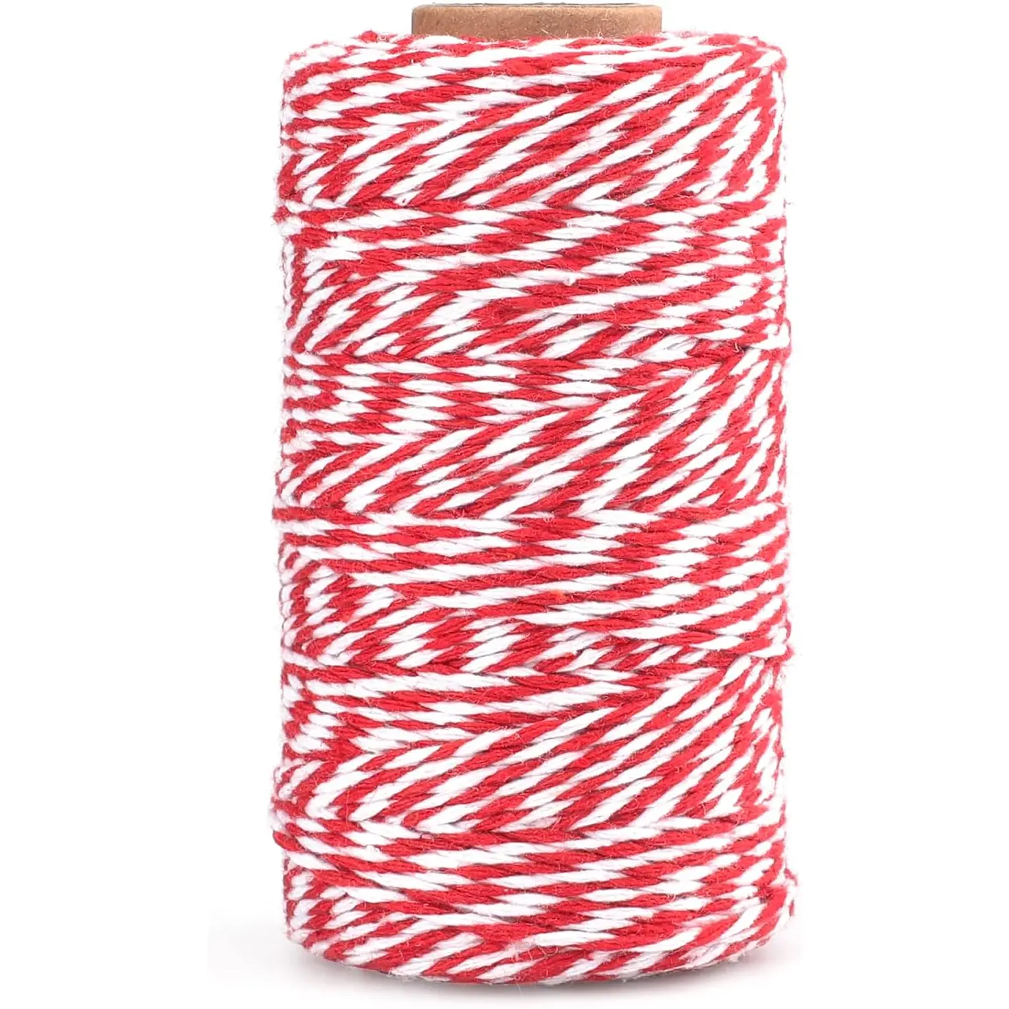 Jijacraft Red and White Twine, 2MM Cotton Bakers String, 328Ft Holiday Crafts String, Gift Wrapping Twine for Christmas, Mothers Day, Birthday, Wedding JIJIA