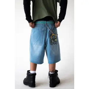 World on Fire Denim Jorts