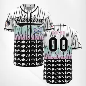 Hashira Shinobu Kocho Demon Slayer Anime Baseball Jerseys | Cool Summer Anime Vibes for Men & Fans