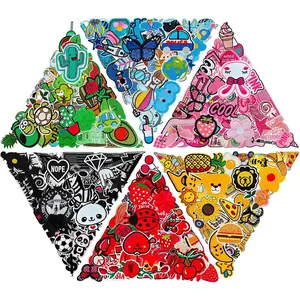 60 count Random Assorted Styles Embroidered Patches, Bright Colors, Sew/Iron on Applique Patches for Dresses, Backpacks, Hats, Jeans