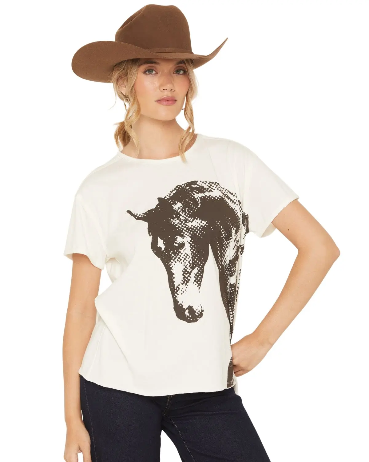 Shyanne Women's Women'S Horse Pixel Short Sleeve Graphic Tee - Dnl19s5-596Dbb