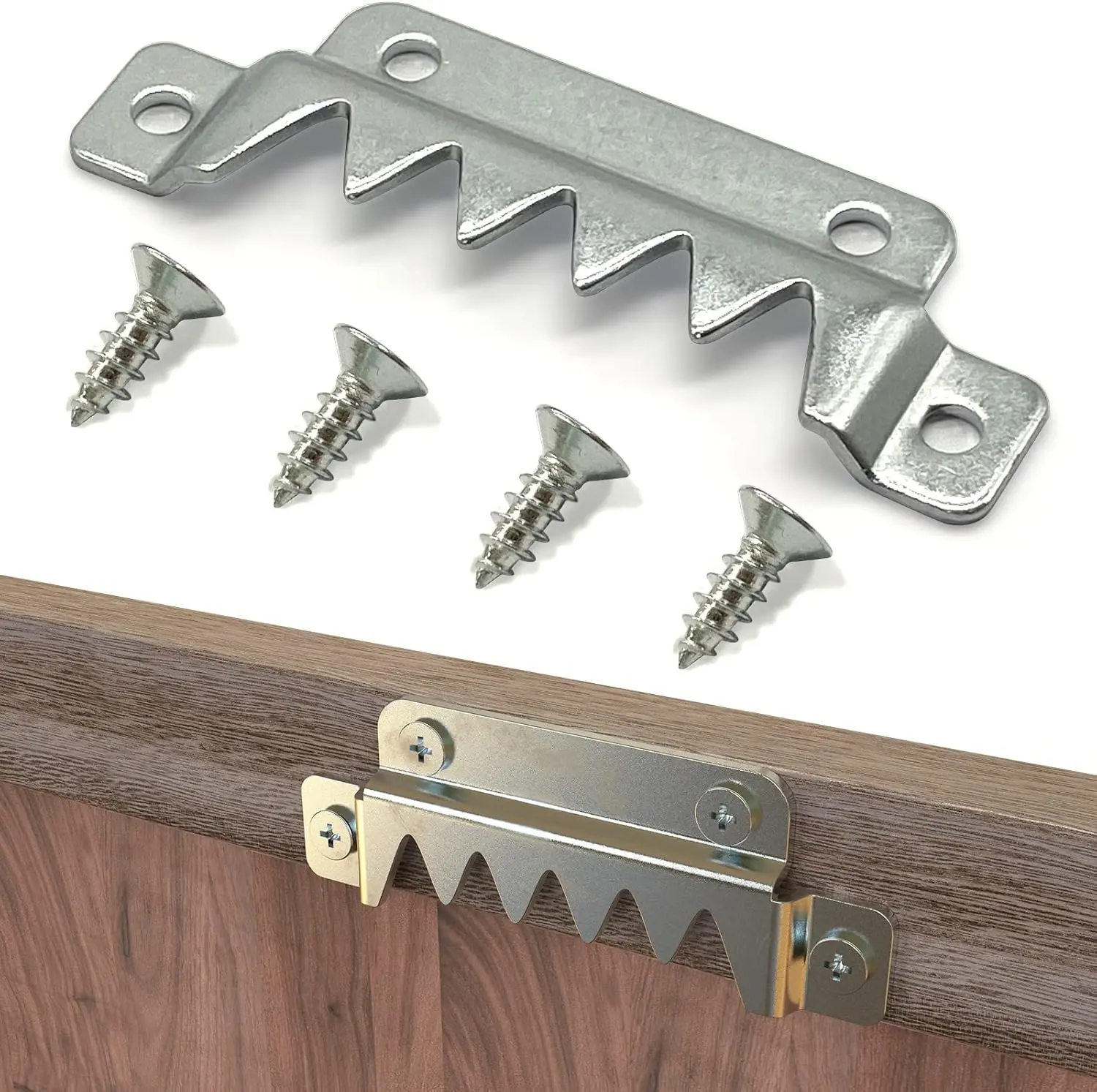 12 Pack Heavy Duty Sawtooth Picture Hangers, Large Sawtooth Hangers with Screws, Picture Hang Solutions Picture Hanger for Frame Paintings Artwork Support 400lbs