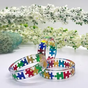 Autism Awareness resin ring.