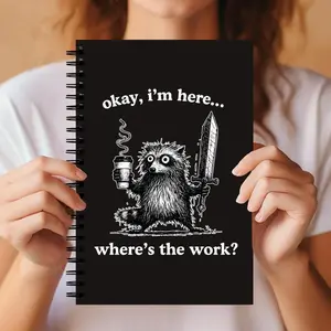 Funny Spiral Notebook for Workaholics, Office Gifts, New Hire Gift, Humorous Design, Birthday Gifts for Women, Best Friend Gifts