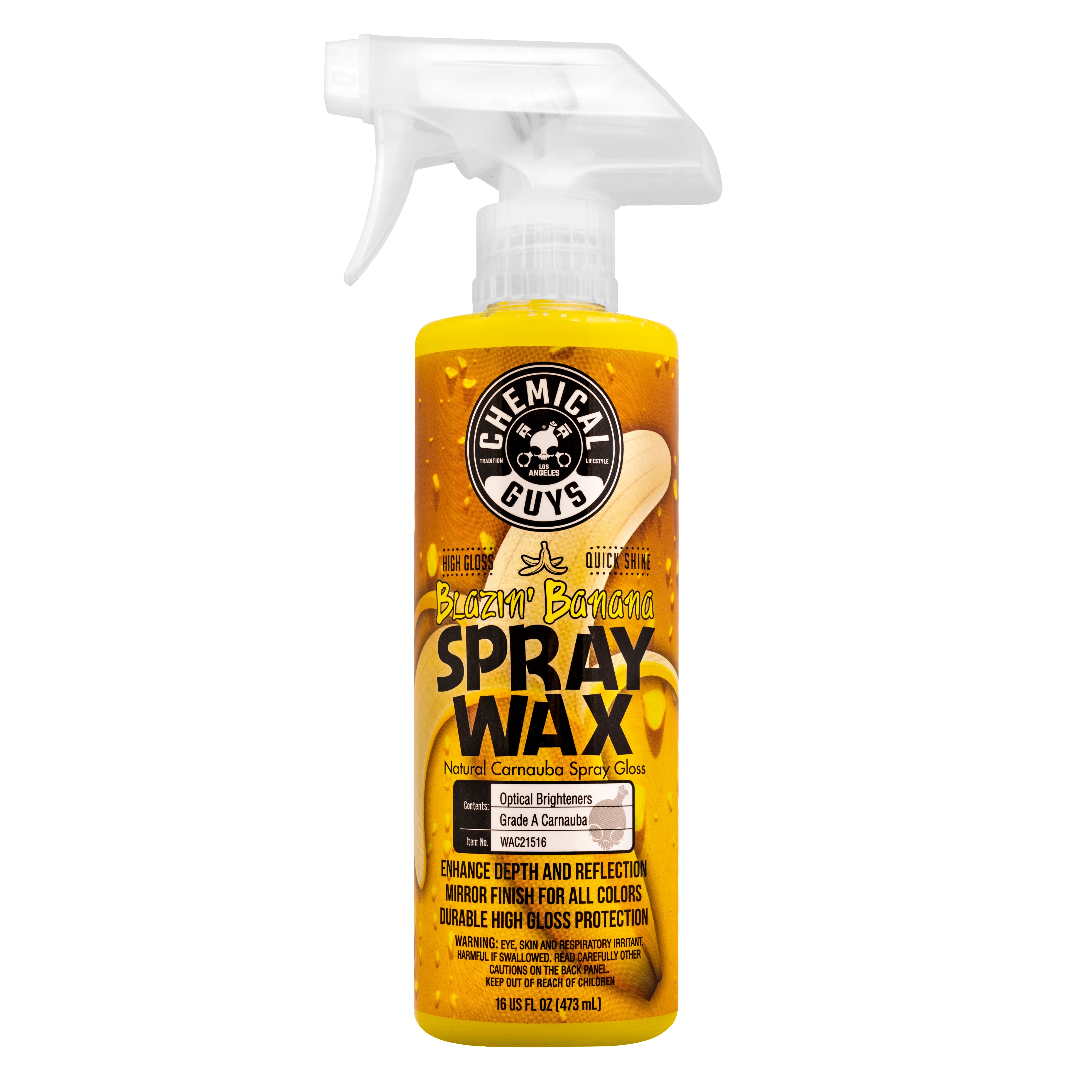 Chemical Guys Blazin' Banana Waterless Wash Wax - Automotive Paint Care Coating Agent, Fast-Shine Car Detailing Protector for Vehicle Washing & Maintenance