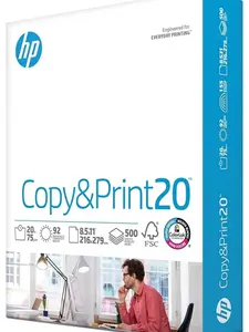 HP Printer Paper | 8.5 x 11 Paper | Copy &Print 20 lb | 1 Ream Case - 500 Sheets| 92 Bright | Made in USA - FSC Certified | 200060