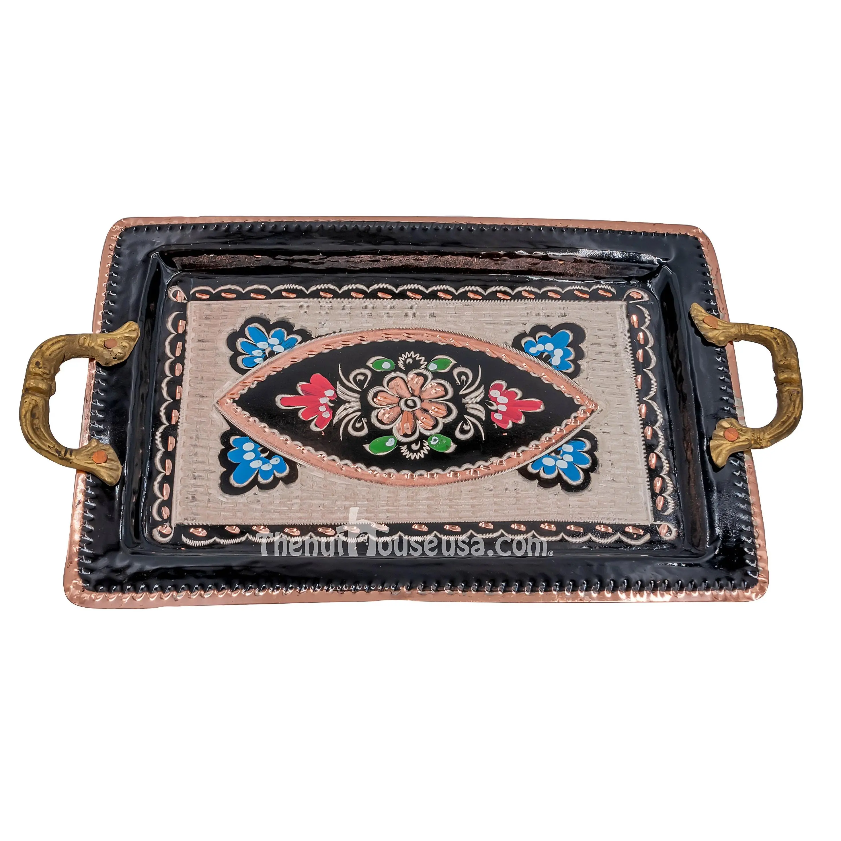Turkish Handmade Copper Serving Tray 80012