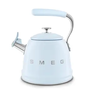 SMEG 50's Retro Style Stovetop Whistling Kettle, 2.4 qt.(Pastel Blue) - Open Box