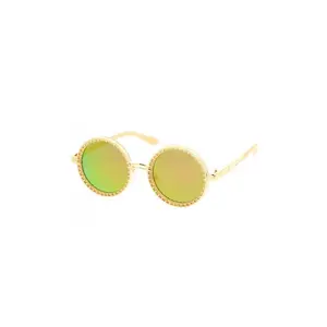 Fashion Culture Women's Steampunk Round Mirrored Sunglasses (Rainbow)