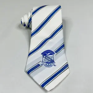 Sigma White Monogram Tie