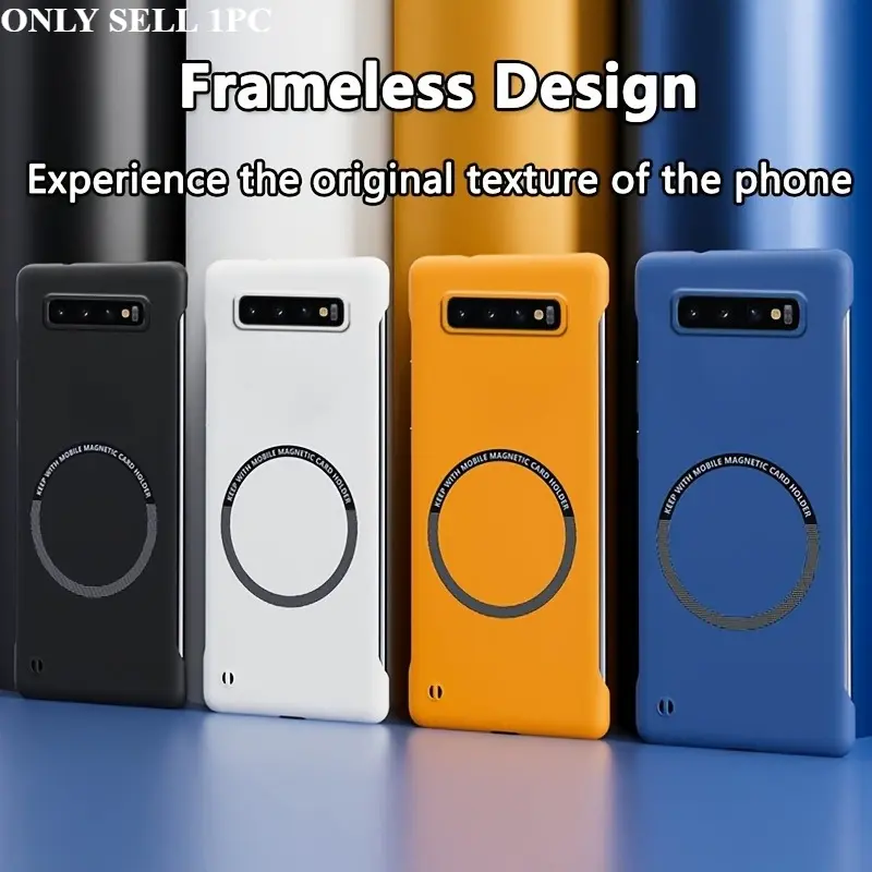 Phone Case Protective compatible with compatible with Galaxy S10/ S10+,S9/ S9+, Simple Monochrome Magnetic No Frame Semi- Edge Ultra- Thin Cooling Mobile Phone Case Cover Smartphone Protector