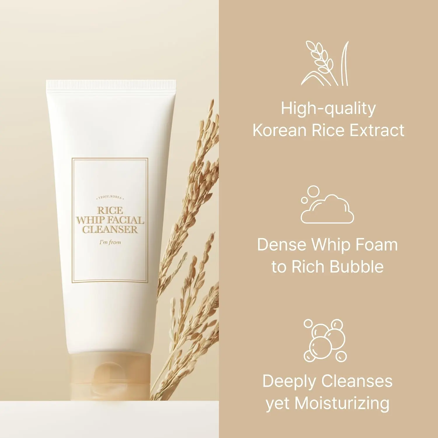 [I'm from] Rice Whip Facial Cleanser, 150ml