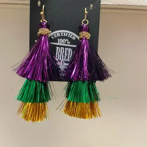 Mardi Gras Fringe earrings