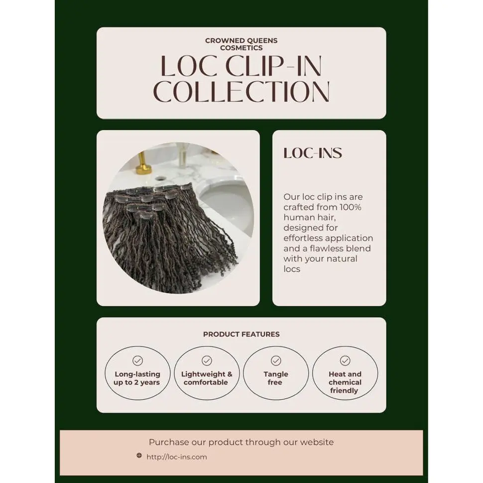 Dreadlock Clip-Ins , Dreadlock extensions, Loc-ins Loc Clip-Ins with curly ends