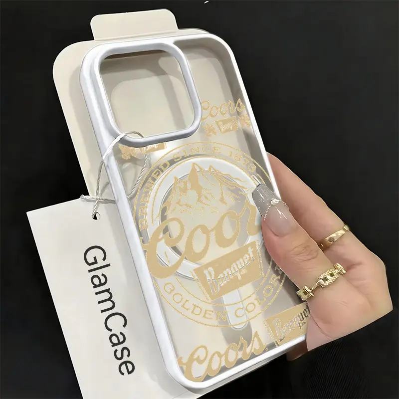 Coors Banquet Vintage Brew Style Acrylic Anti-Drop Protector Phone Case - Heavy-Duty, Dual Heat Dissip., Magnetic Fit for iPhone 17/16/15/14/13/12/11 Plus Pro Max, Colorado Gift Mobile Accessory (A17)