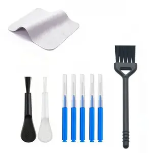 9pcs Multifunctional Mobile Phone Cleaning Kit, Fine-Hole Brush & Cloth, Cleans Charging Port, Speaker Hole, Earpiece Gap, Dust Removal Tool