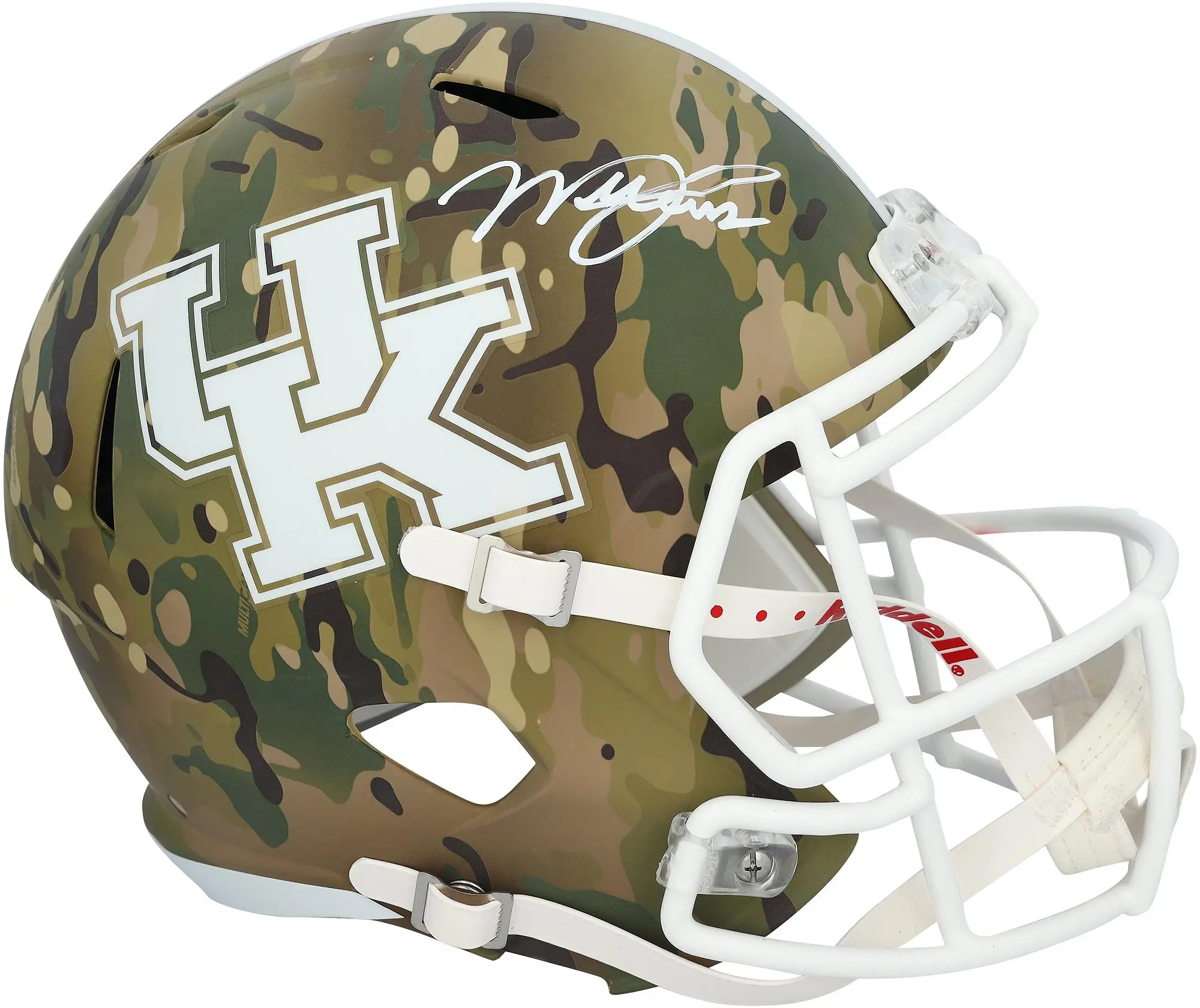 Will Levis Kentucky Wildcats Autographed Riddell Camo Speed Replica Helmet - Fanatics Authentic Certified