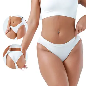 Three-piece set of women's seamless low-rise breathable panties, comfortable and non-binding shorts for girls