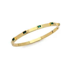 EMERALD SKINNY BANGLE