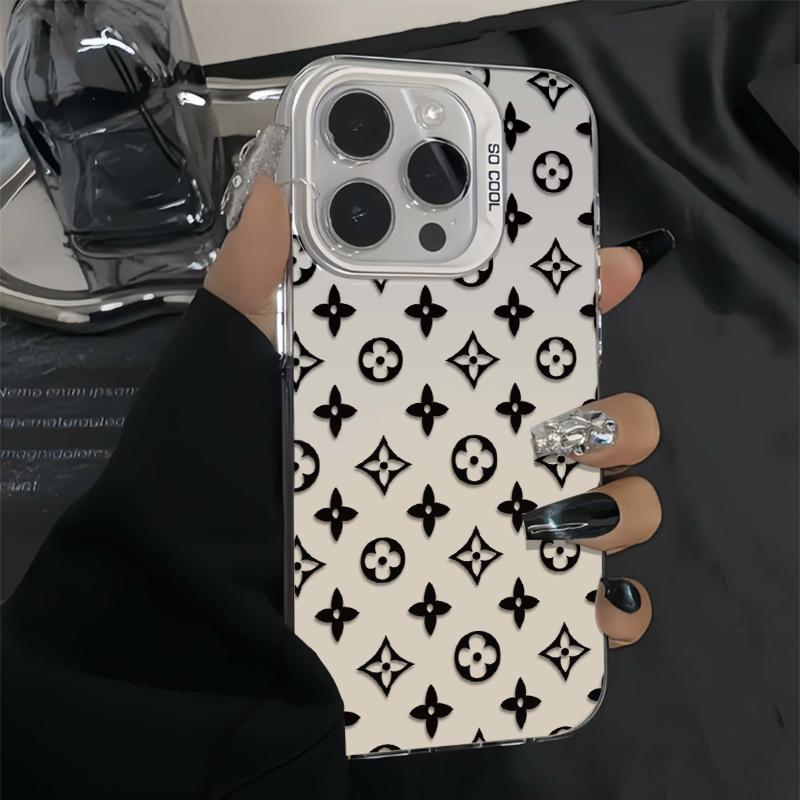 Exquisite Floral Patterns Phone Case Combining A Symmetrical Geometric Floral Pattern, Merging Retro Glamour With Modern Fashion Sense For iPhone 17.16.15.14.13.12.11.X.XS.XSMAX.XR.8.7