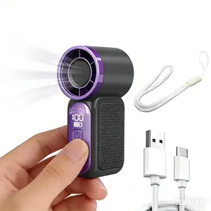 Mini Portable Handheld Clip Fan,Rechargeable 3000mAh Battery, Perfect for Travel, Office, and Personal Use