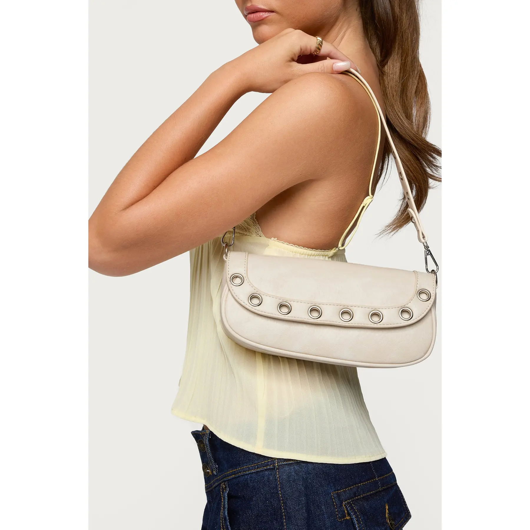 Grommet Faux Leather Bag Grommet Faux Leather Bag