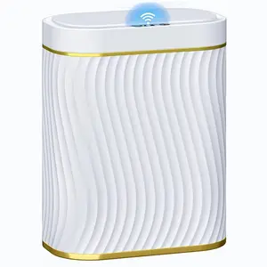 Bathroom Sports Inductive Ashbin 2.6 Gallon Automatic Trash Can, 10 Liters Ultra-Thin Plastic Smart Trash Can with Lid, Commercial Smart Trash Can Suitable for Bedroom, Bathroom, Kitchen, Office