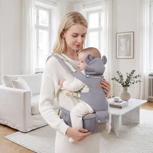 Ainomi Ergonomic Hip Seat Baby Carrier, Adjustable-Lightweight Design, Unisex 0-15kg Hands-Free with Lumbar Support, Multifunctional for Newborns to Toddlers, New Mom Gift, Adjustable Ergonomic Carrier, Lightweight Ergonomic Carrier