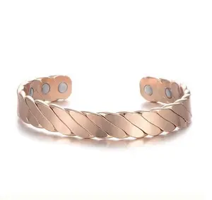 Bracelet for Women Twisted Bangle Cuff Bracelet Lymph Detox Bracelet Gold Stress Relief Bracelet Anti Anxiety Bracelet