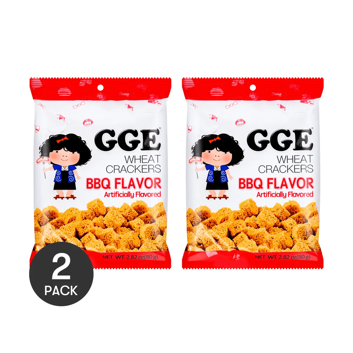 WEILIH Taiwanese Zhang Junya Little Sister Snack Noodles - BBQ Flavor (80g x 2 Packs) - Authentic Japanese Style