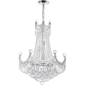 CWI Lighting Amanda 11 Light 24 inch Chrome Down Chandelier Ceiling Light 8421P24C
