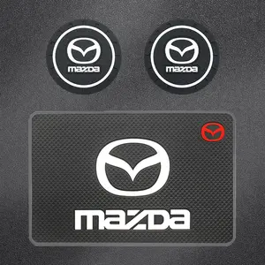 1/2/3/4PCS Rubber Car Coaster Anti-Slip Water Cup Slot Pad Anti-slip mat Mazda CX Series For Mazda 2 3 6 5 Demio CX3 CX4 CX5 CX-4 CX-5 CX7 CX30 MX3 MX5 MS Speed Axela Atenza