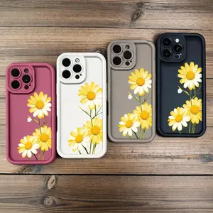 Yellow Daisy Flower Minimal for Phone Case,phone Case Suitable for Iphone 11/12/13/14/15/16/17 Pro Promax Plus Air,Made From Soft TPU Shock-resistant Silicone Material, This Stylish Street-style Gift Is Perfect for Any Occasion.