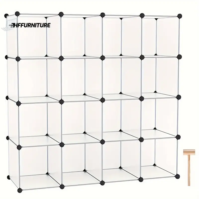 New product discounts 16 Cubby Storage Organizer, Closet Clothes Storage Organizer, Cube Shelves Closet Organizers and Storage Shelves for Clothing Storage with Hammer, Bookshelf for Kids
