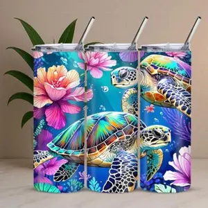 Turtles | 20oz Skinny sublimation tumbler transfer print out (TRANSFER ONLY, NOT A FINISHED TUMBLER)