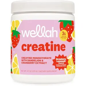 HOT 2026 !!! Wellah Creatine for Women - Creatine Monohydrate with Dandelion & Cranberry Extract (50 Servings, Strawberry Lemonade)