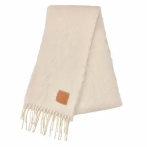 Pre-owned Loewe Wool Small Leather Goods Mohair Scarf