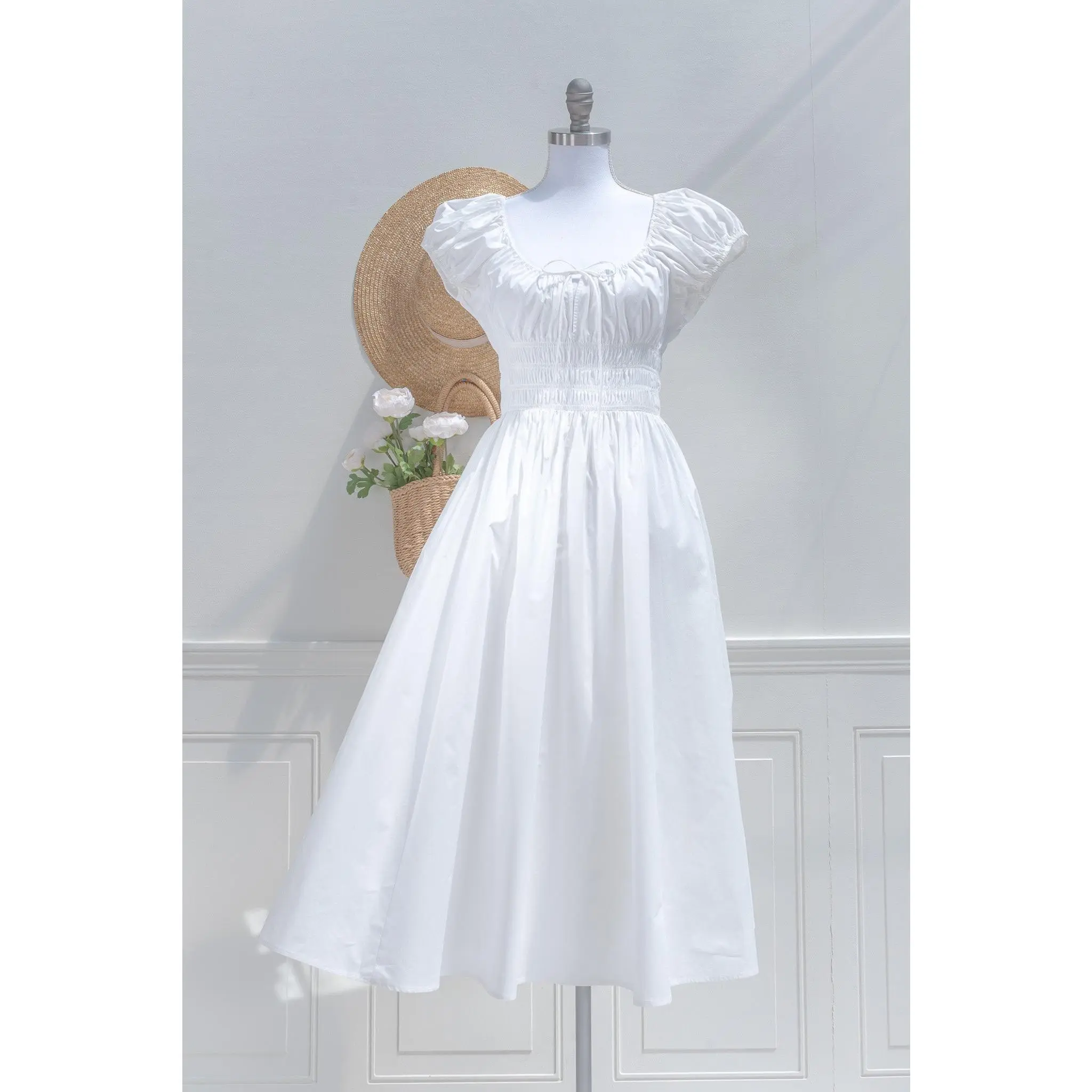 Sasha Cotton Chemise Midi Dress