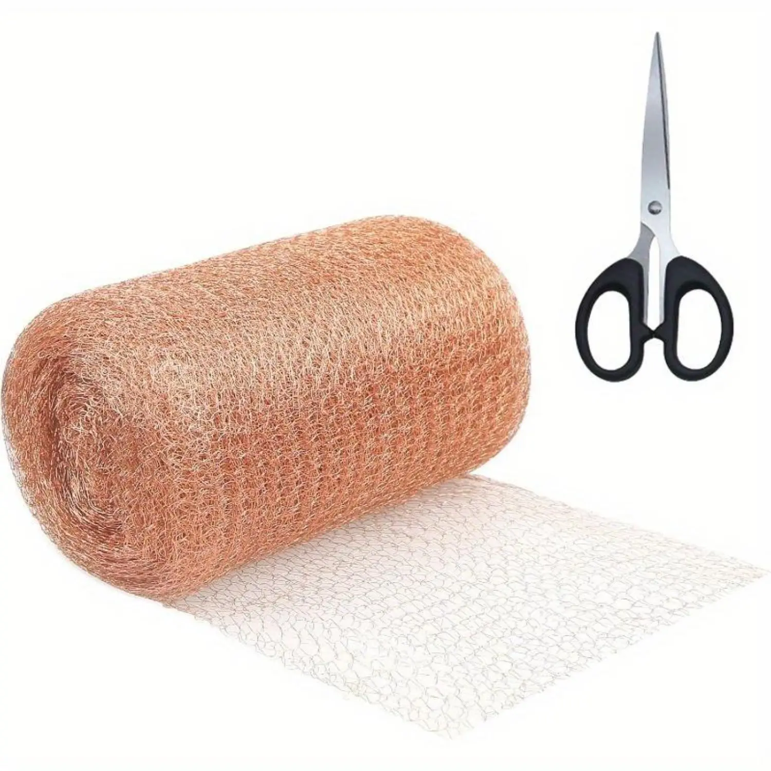 Pure Copper Mesh Rodent Control Roll, 11m-36ft Fine Wire Reusable Mouse Hole Filler, Non-Toxic Durable Pest Deterrent for Indoors & Garden (Car Repair Accessory)