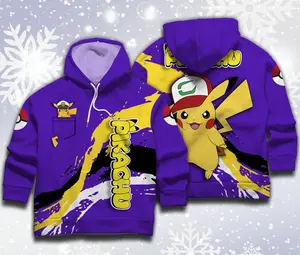 Pikachu Hoodie Japanese Anime Poke Gift for Fan AH0036