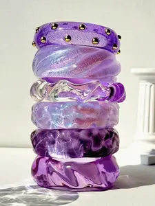 Unisex Transparent Resin Bracelet, Unique Design, Perfect Gift for Friends, Ideal for Summer Vacation Accessories