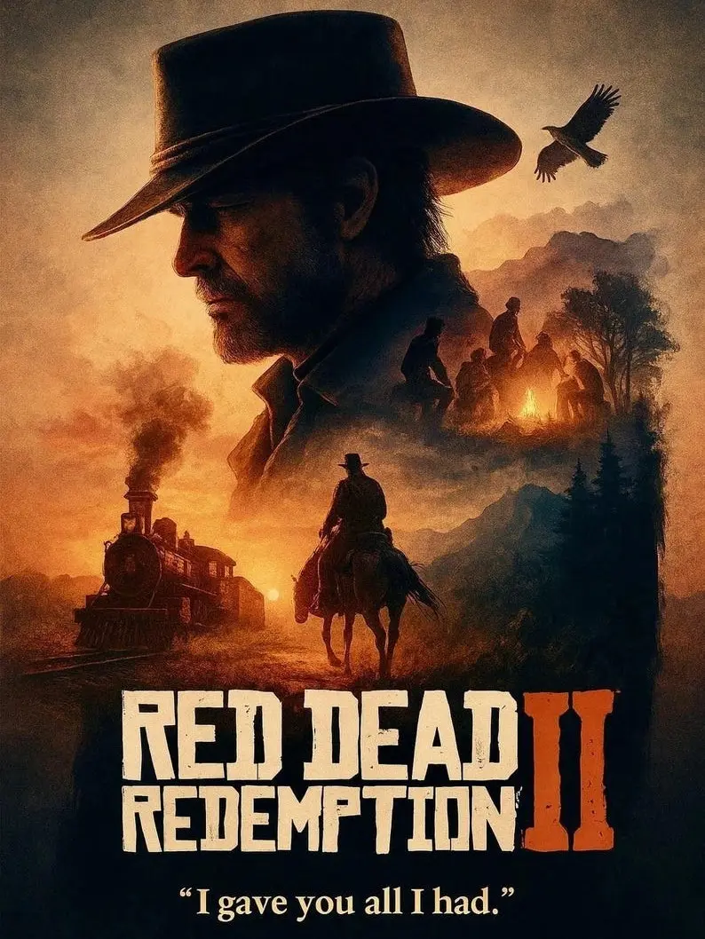 Arthur Morgan Vintage Western Poster Print, Wall Art