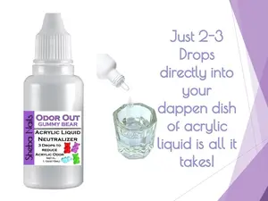 SHEBA NAILS Odor Out Acrylic Liquid Neutralizer 1/2oz New Gummy Bear Scent- Minimizes Acrylic Liquid Monomer Odor